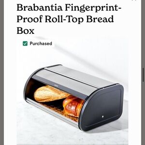 Brabantia Fingerprint-Proof Roll-Top Bread Box